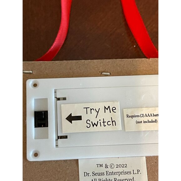 Set Of 2 Grinch Christmas Light Up Canvas Xmas Tree Ornament grinchmas - Picture 9 of 9